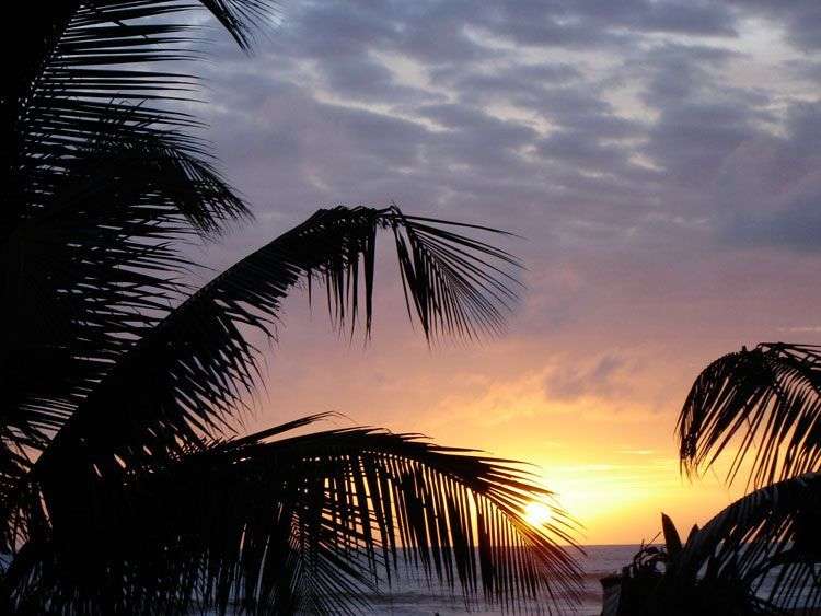 Zonsondergang in Sri Lanka